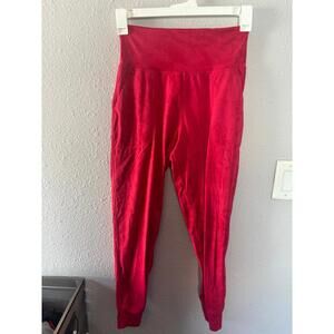Oalka pink dye high waisted joggers size M